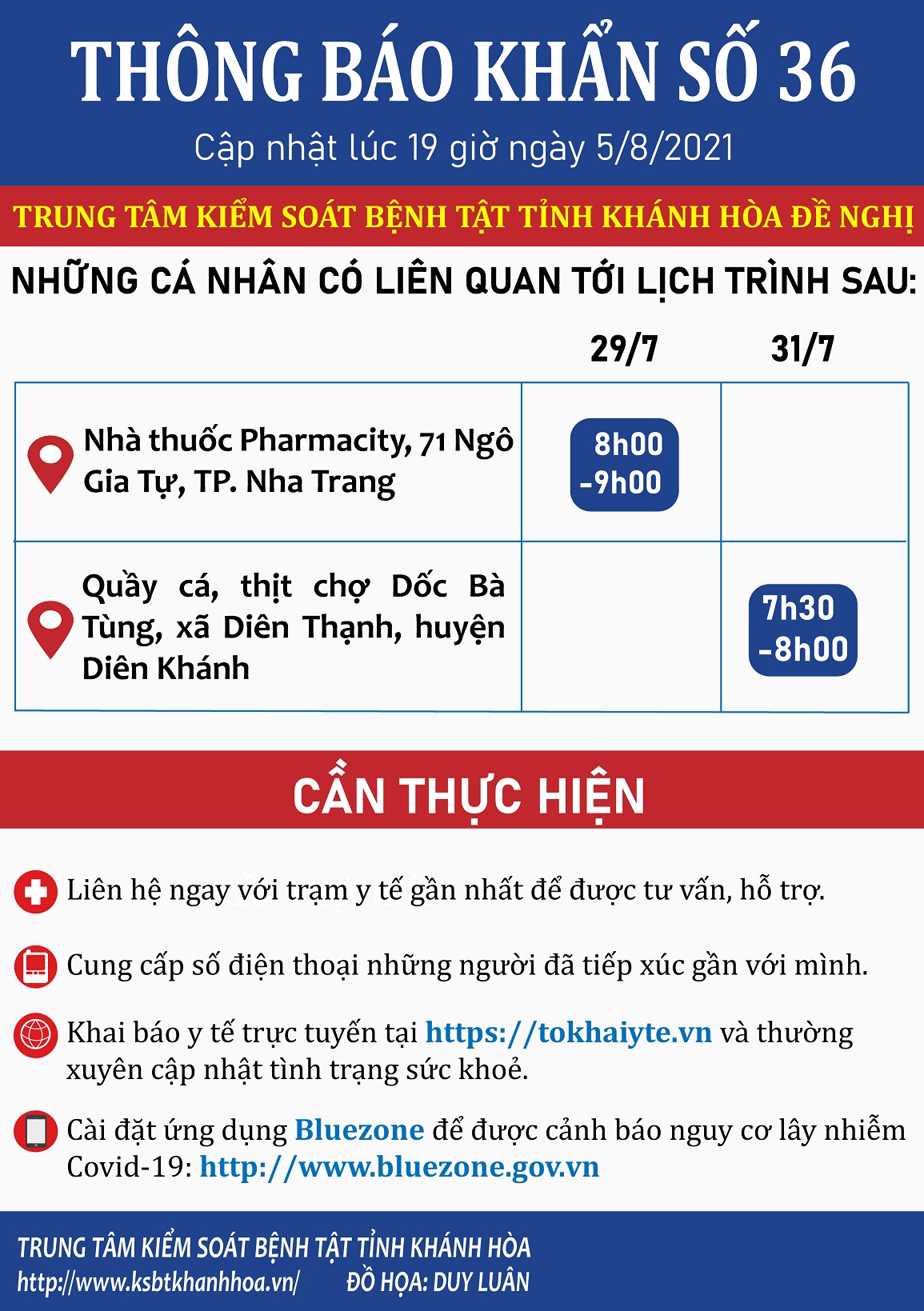 THÔNG BÁO KHẨN SỐ 36